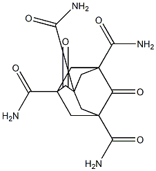 2,6-dioxo-1,3,5,7-adamantanetetracarboxamide Struktur