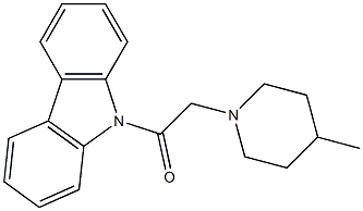 9-[(4-methyl-1-piperidinyl)acetyl]-9H-carbazole Structure