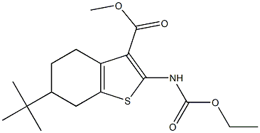 methyl 6-tert-butyl-2-[(ethoxycarbonyl)amino]-4,5,6,7-tetrahydro-1-benzothiophene-3-carboxylate Structure