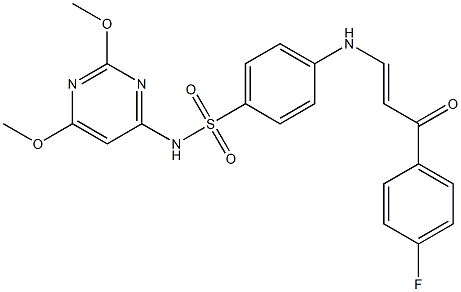  N-(2,6-dimethoxy-4-pyrimidinyl)-4-{[3-(4-fluorophenyl)-3-oxo-1-propenyl]amino}benzenesulfonamide