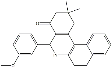 5-(3-methoxyphenyl)-2,2-dimethyl-2,3,5,6-tetrahydrobenzo[a]phenanthridin-4(1H)-one Structure