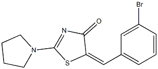 5-(3-bromobenzylidene)-2-(1-pyrrolidinyl)-1,3-thiazol-4(5H)-one Structure