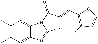 6,7-dimethyl-2-[(3-methyl-2-thienyl)methylene][1,3]thiazolo[3,2-a]benzimidazol-3(2H)-one