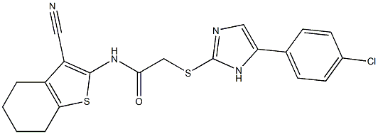 2-{[5-(4-chlorophenyl)-1H-imidazol-2-yl]sulfanyl}-N-(3-cyano-4,5,6,7-tetrahydro-1-benzothien-2-yl)acetamide