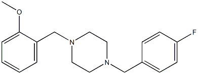 2-{[4-(4-fluorobenzyl)-1-piperazinyl]methyl}phenyl methyl ether 结构式
