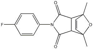 4-(4-fluorophenyl)-1,7-dimethyl-10-oxa-4-azatricyclo[5.2.1.0~2,6~]dec-8-ene-3,5-dione Structure