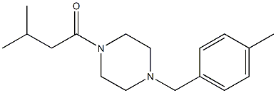 1-(4-methylbenzyl)-4-(3-methylbutanoyl)piperazine Structure