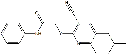 2-[(3-cyano-6-methyl-5,6,7,8-tetrahydro-2-quinolinyl)sulfanyl]-N-phenylacetamide