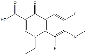 7-(dimethylamino)-1-ethyl-6,8-difluoro-4-oxo-1,4-dihydro-3-quinolinecarboxylic acid Structure