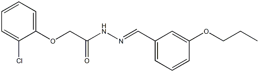 2-(2-chlorophenoxy)-N'-(3-propoxybenzylidene)acetohydrazide Structure
