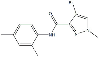 4-bromo-N-(2,4-dimethylphenyl)-1-methyl-1H-pyrazole-3-carboxamide Structure