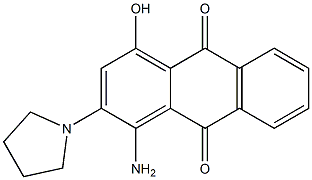 1-amino-4-hydroxy-2-pyrrolidin-1-ylanthra-9,10-quinone Structure