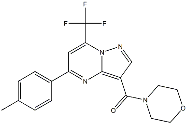 5-(4-methylphenyl)-3-(4-morpholinylcarbonyl)-7-(trifluoromethyl)pyrazolo[1,5-a]pyrimidine Structure