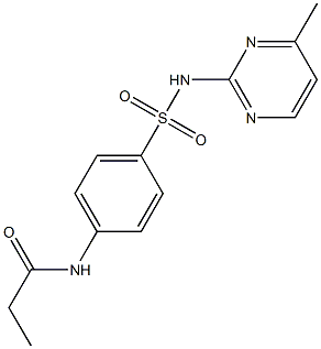 N-(4-{[(4-methyl-2-pyrimidinyl)amino]sulfonyl}phenyl)propanamide Struktur