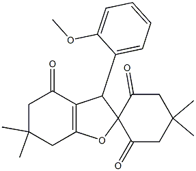 3-(2-methoxyphenyl)-5',5',6,6-tetramethyl-3,5,6,7-tetrahydrospiro(1-benzofuran-2,2'-cyclohexane)-1',3',4(2H)-trione Structure