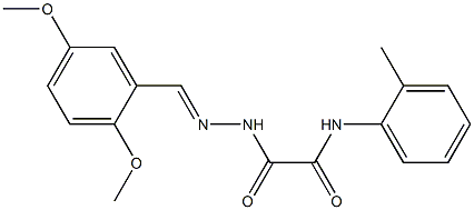 2-[2-(2,5-dimethoxybenzylidene)hydrazino]-N-(2-methylphenyl)-2-oxoacetamide Struktur