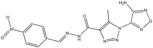 1-(4-amino-1,2,5-oxadiazol-3-yl)-N'-{4-nitrobenzylidene}-5-methyl-1H-1,2,3-triazole-4-carbohydrazide 结构式