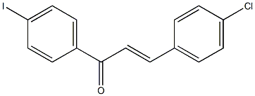 3-(4-chlorophenyl)-1-(4-iodophenyl)-2-propen-1-one,,结构式