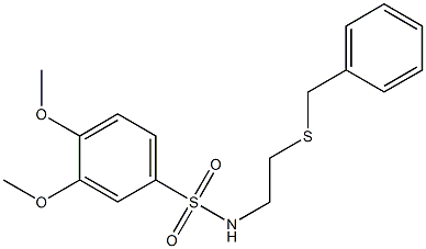 N-[2-(benzylsulfanyl)ethyl]-3,4-dimethoxybenzenesulfonamide Struktur