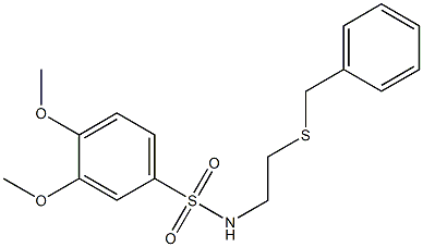 N-[2-(benzylsulfanyl)ethyl]-3,4-dimethoxybenzenesulfonamide Structure