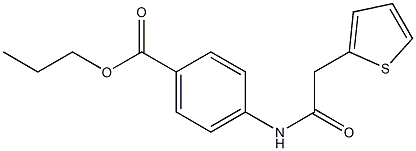 propyl 4-[(thien-2-ylacetyl)amino]benzoate,,结构式