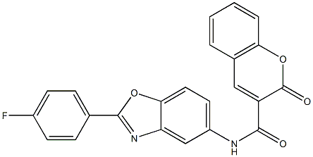  N-[2-(4-fluorophenyl)-1,3-benzoxazol-5-yl]-2-oxo-2H-chromene-3-carboxamide