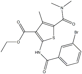  ethyl 2-[(3-bromobenzoyl)amino]-5-[(dimethylamino)carbonyl]-4-methyl-3-thiophenecarboxylate