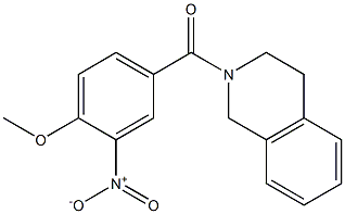 2-{3-nitro-4-methoxybenzoyl}-1,2,3,4-tetrahydroisoquinoline Structure