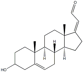 3-hydroxypregna-5,17-dien-21-al Structure