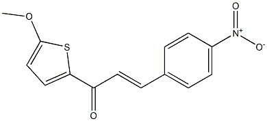 3-{4-nitrophenyl}-1-(5-methoxy-2-thienyl)-2-propen-1-one Struktur