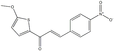 3-{4-nitrophenyl}-1-(5-methoxy-2-thienyl)-2-propen-1-one,,结构式