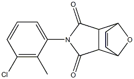 4-(3-chloro-2-methylphenyl)-10-oxa-4-azatricyclo[5.2.1.0~2,6~]dec-8-ene-3,5-dione 结构式