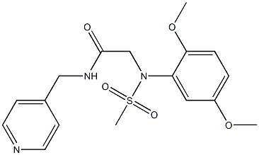  2-[2,5-dimethoxy(methylsulfonyl)anilino]-N-(4-pyridinylmethyl)acetamide