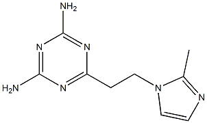 4-amino-6-[2-(2-methyl-1H-imidazol-1-yl)ethyl]-1,3,5-triazin-2-ylamine,,结构式