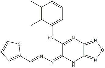 2-thiophenecarbaldehyde (6-(2,3-dimethylanilino)[1,2,5]oxadiazolo[3,4-b]pyrazin-5(4H)-ylidene)hydrazone