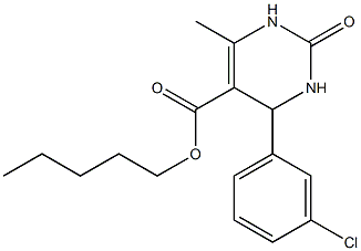 pentyl 4-(3-chlorophenyl)-6-methyl-2-oxo-1,2,3,4-tetrahydro-5-pyrimidinecarboxylate,,结构式