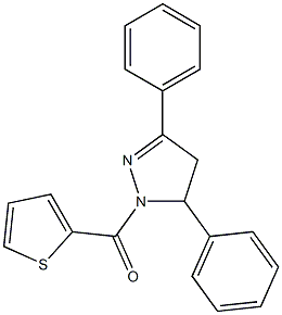 3,5-diphenyl-1-(2-thienylcarbonyl)-4,5-dihydro-1H-pyrazole Struktur