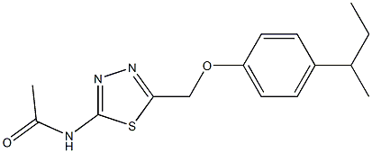 N-{5-[(4-sec-butylphenoxy)methyl]-1,3,4-thiadiazol-2-yl}acetamide 结构式