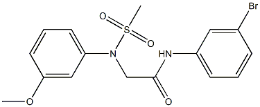 N-(3-bromophenyl)-2-[3-methoxy(methylsulfonyl)anilino]acetamide Structure