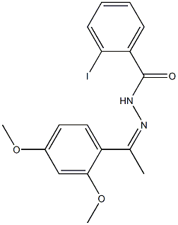 N'-[1-(2,4-dimethoxyphenyl)ethylidene]-2-iodobenzohydrazide Structure