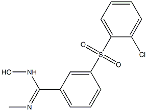 3-[(Chlorophenyl)sulfonyl]methyl-N-hydroxybenzenecarboximidamide Structure