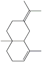 1,4a-dimethyl-7-propan-2-ylidene-3,4,5,6,8,8a-hexahydronaphthalene 化学構造式