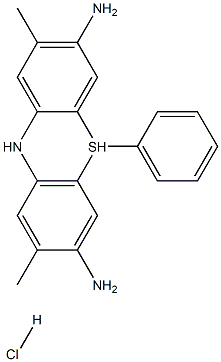 3,7-二氨基-2,8-二甲基-5-苯基吩嗪盐酸盐, , 结构式