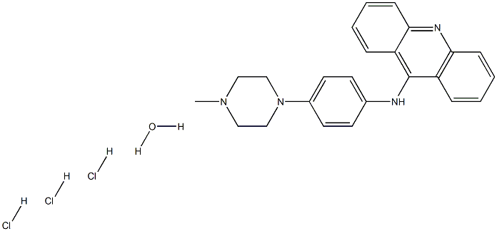 Acridin-9-yl-[4-(4-methylpiperazin-1-yl)-phenyl]amine  hydrate  trihydrochloride Structure