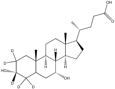 鹅去氧胆酸-2,2,3,4,4-D5, , 结构式