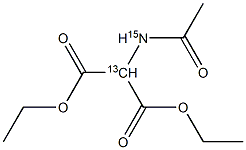 Diethyl  acetamidomalonate-2-13C,15N Structure