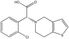 (alphaR)alpha-(2-Chlorophenyl)-6,7-dihydrothieno[3,2-C]pyridine-5(4H)-acetic acid 结构式