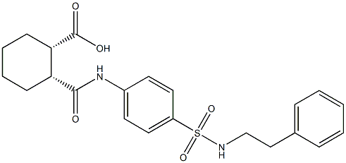 (1S,2R)-2-({4-[(phenethylamino)sulfonyl]anilino}carbonyl)cyclohexanecarboxylic acid,,结构式