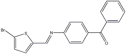 (4-{[(E)-(5-bromo-2-thienyl)methylidene]amino}phenyl)(phenyl)methanone Structure