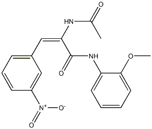 (E)-2-(acetylamino)-N-(2-methoxyphenyl)-3-(3-nitrophenyl)-2-propenamide Structure